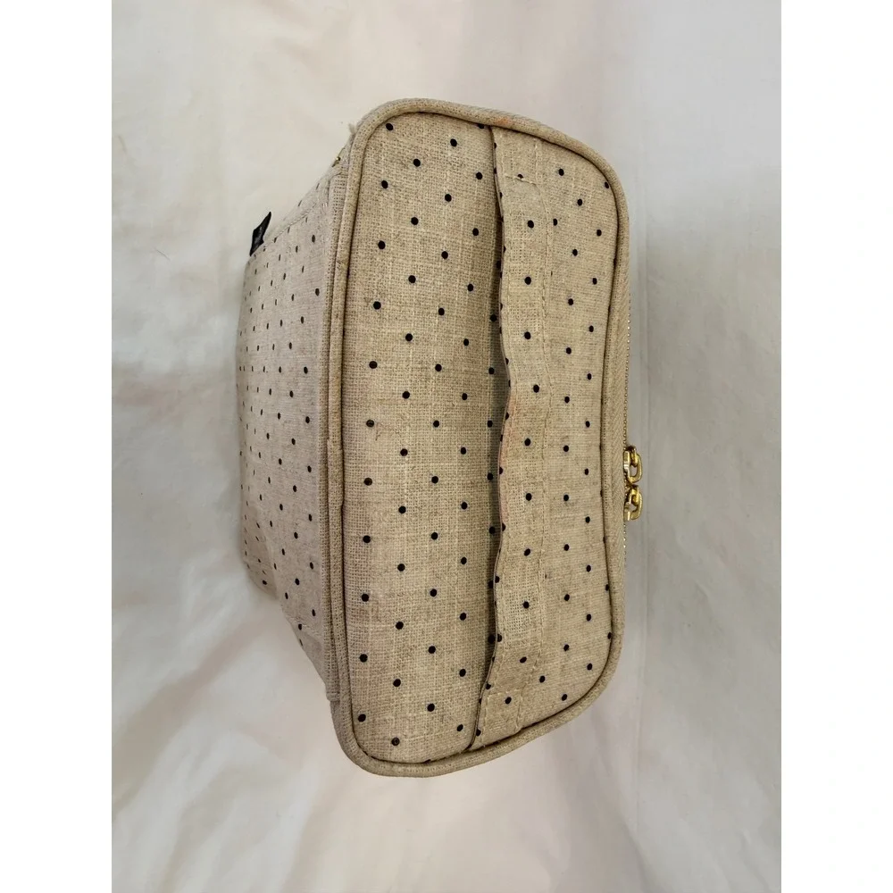 Kate Spade New York Out to Lunch Insulated Tote Bag Polka Dot Beige Black